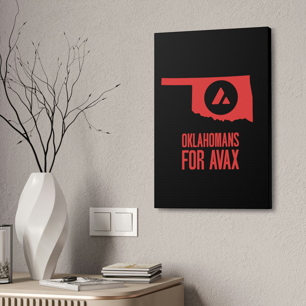 Oklahomans for Avax | Wall Canvas