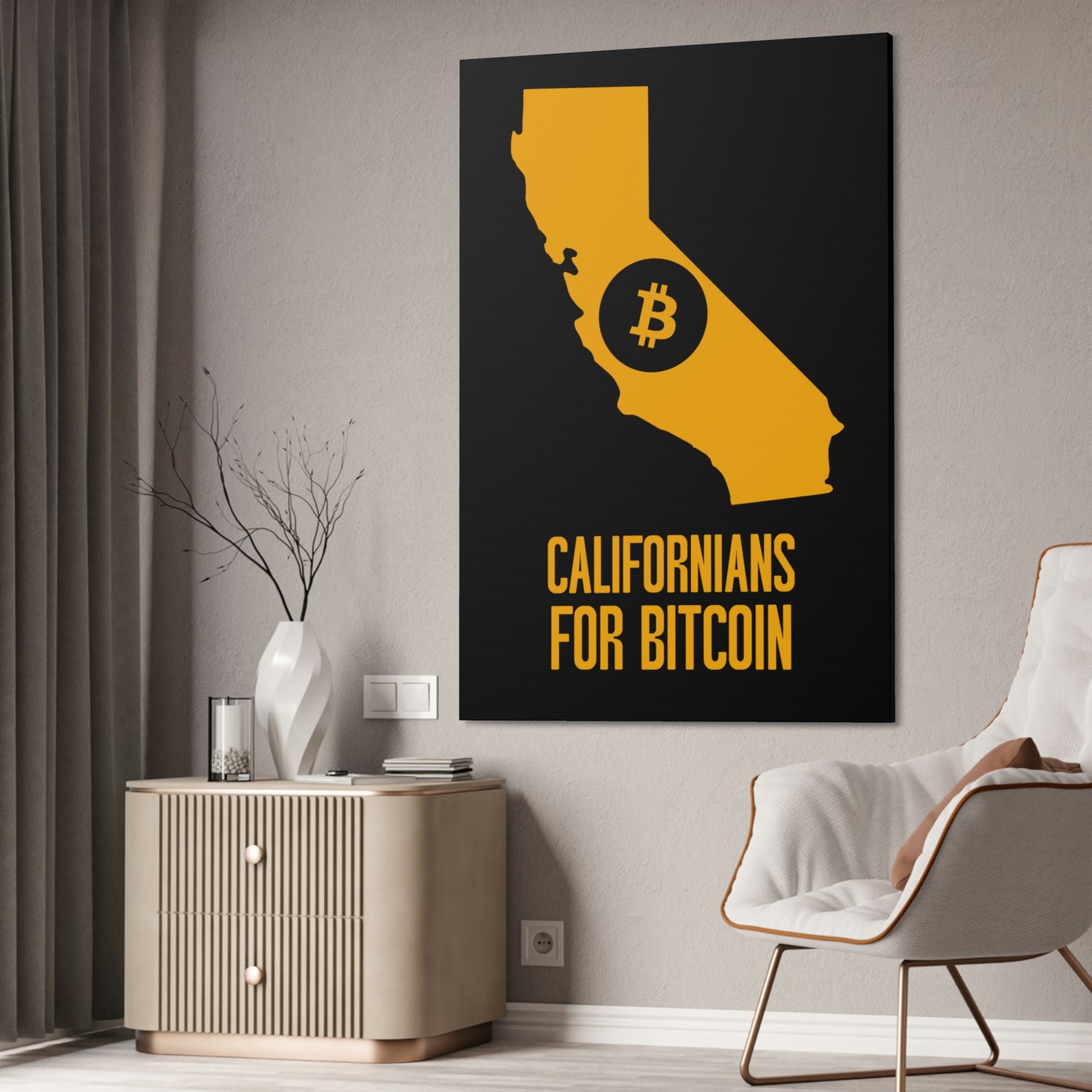 Californians for Bitcoin | Wall Canvas