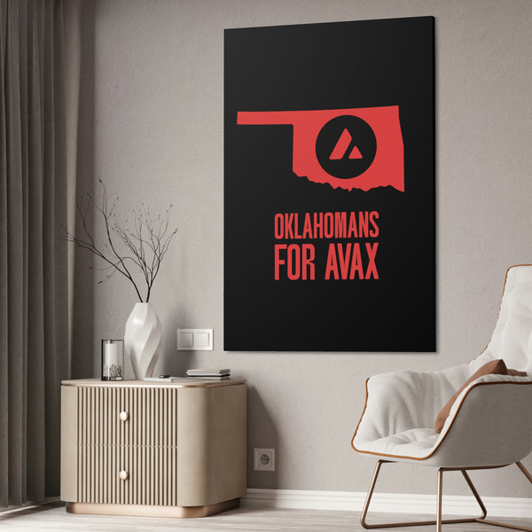 Oklahomans for Avax | Wall Canvas