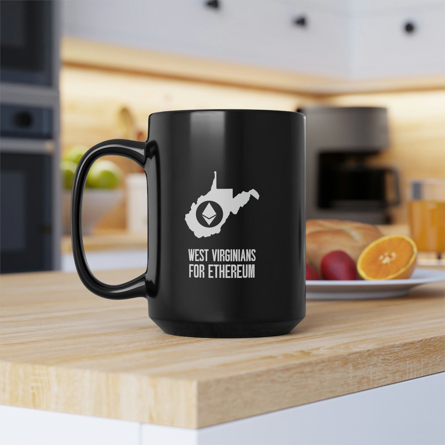 West Virginians for Ethereum | Black Mug