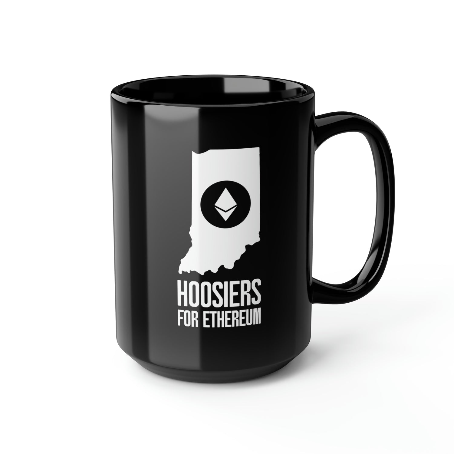 Hoosiers for Ethereum | Black Mug