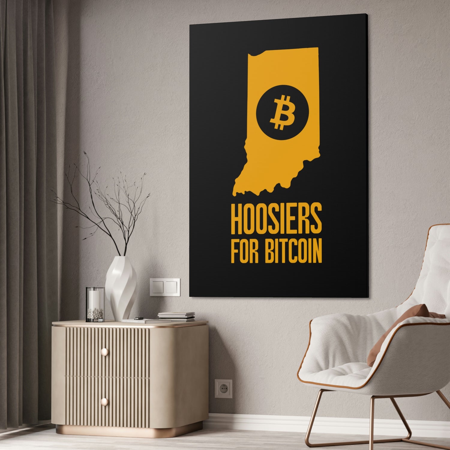 Hoosiers for Bitcoin | Wall Canvas