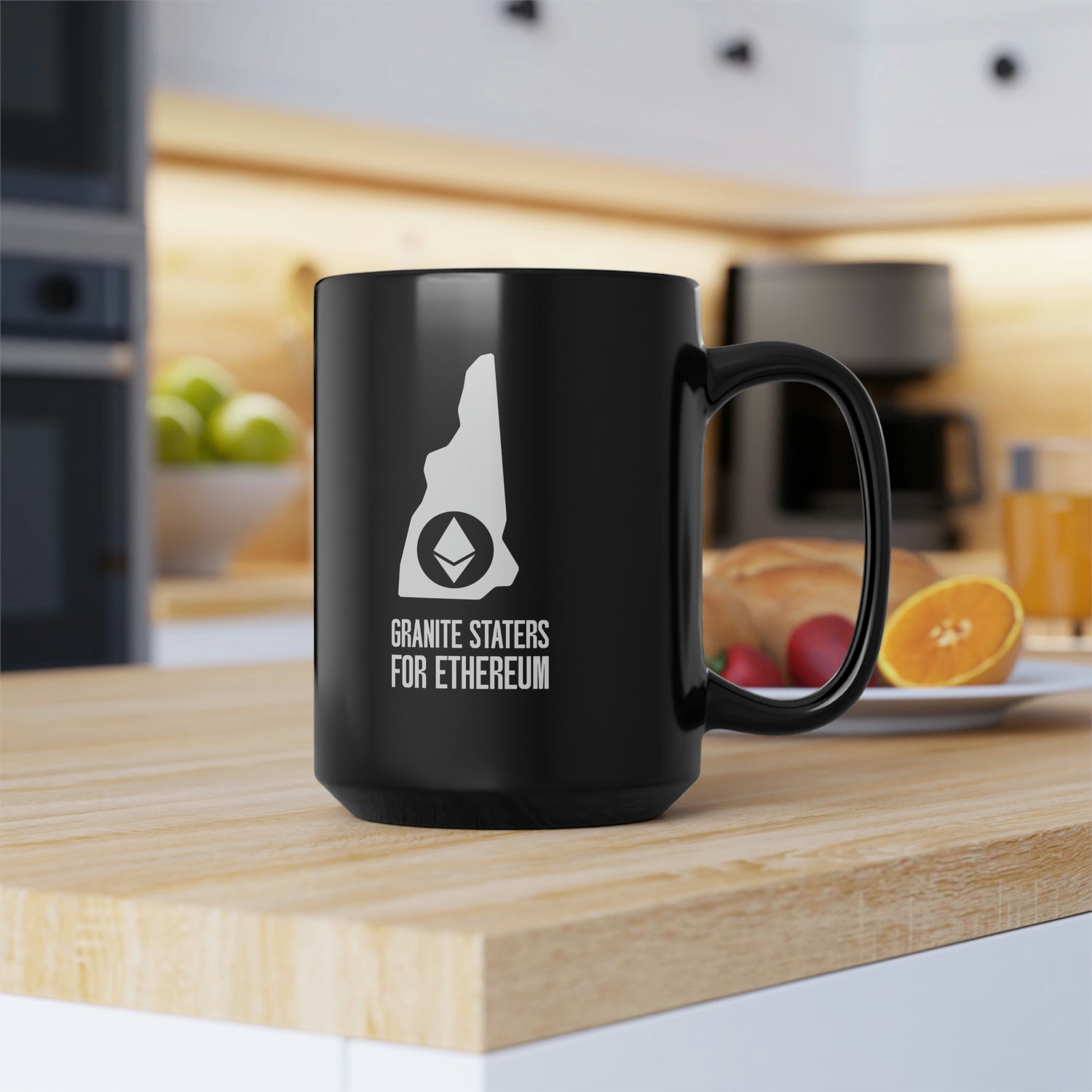 Granite Staters for Ethereum | Black Mug