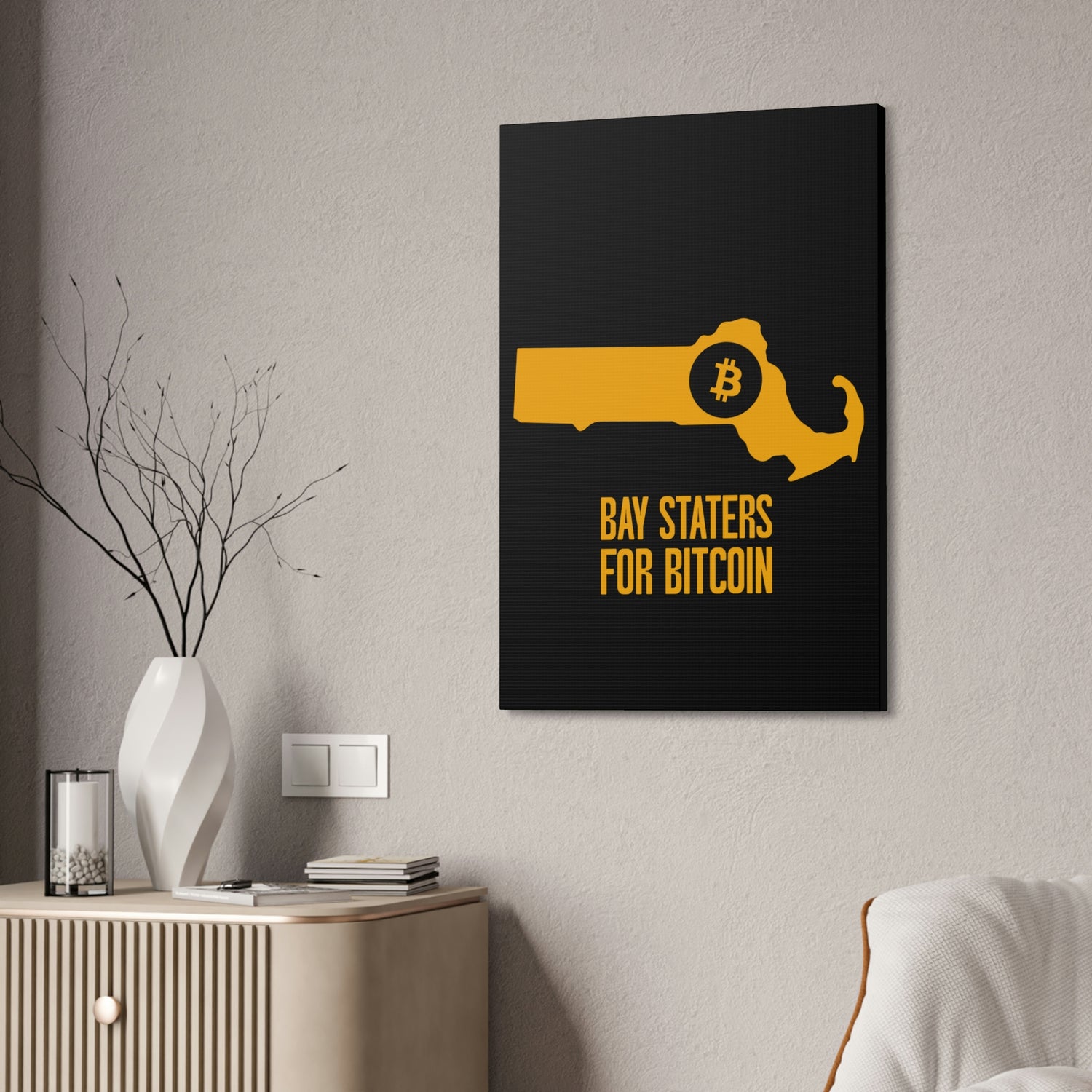 Bay Staters for Bitcoin | Wall Canvas