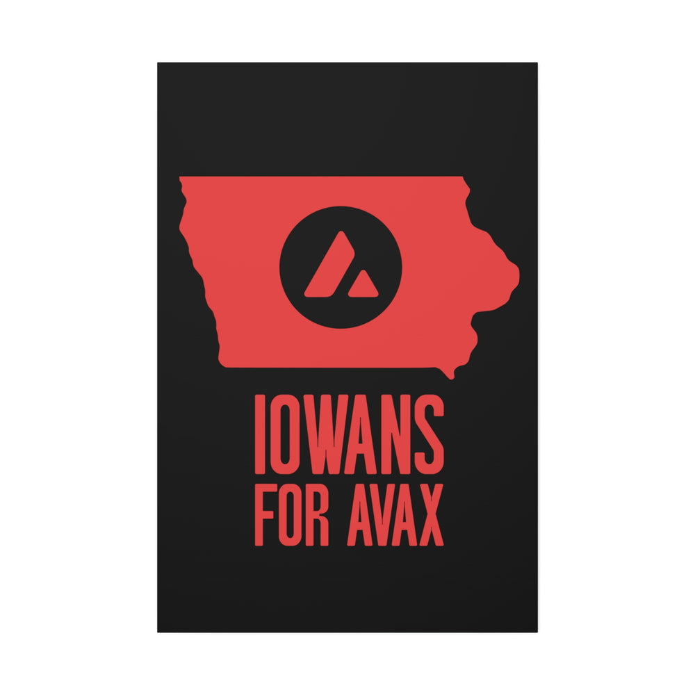 Iowans for Avax | Wall Canvas