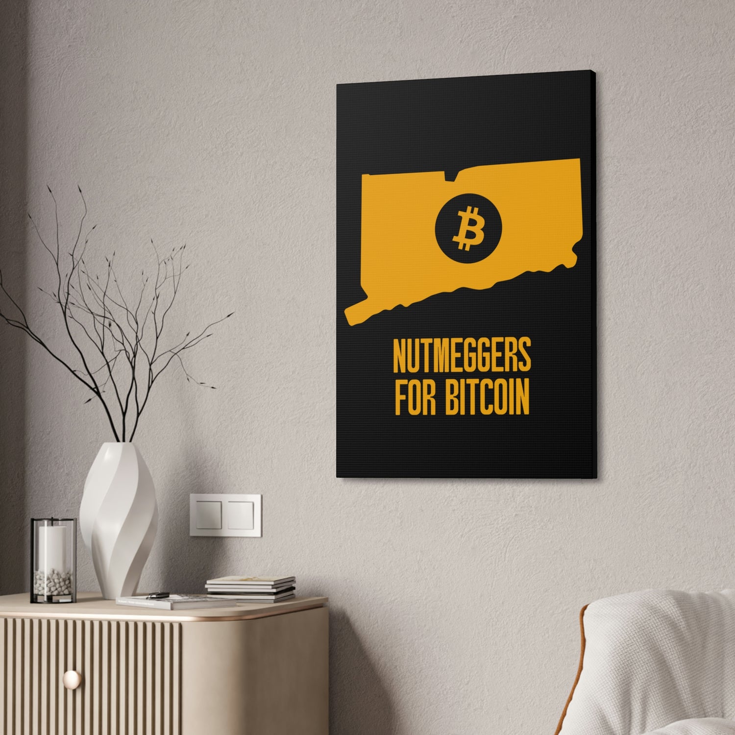 Nutmeggers for Bitcoin | Wall Canvas