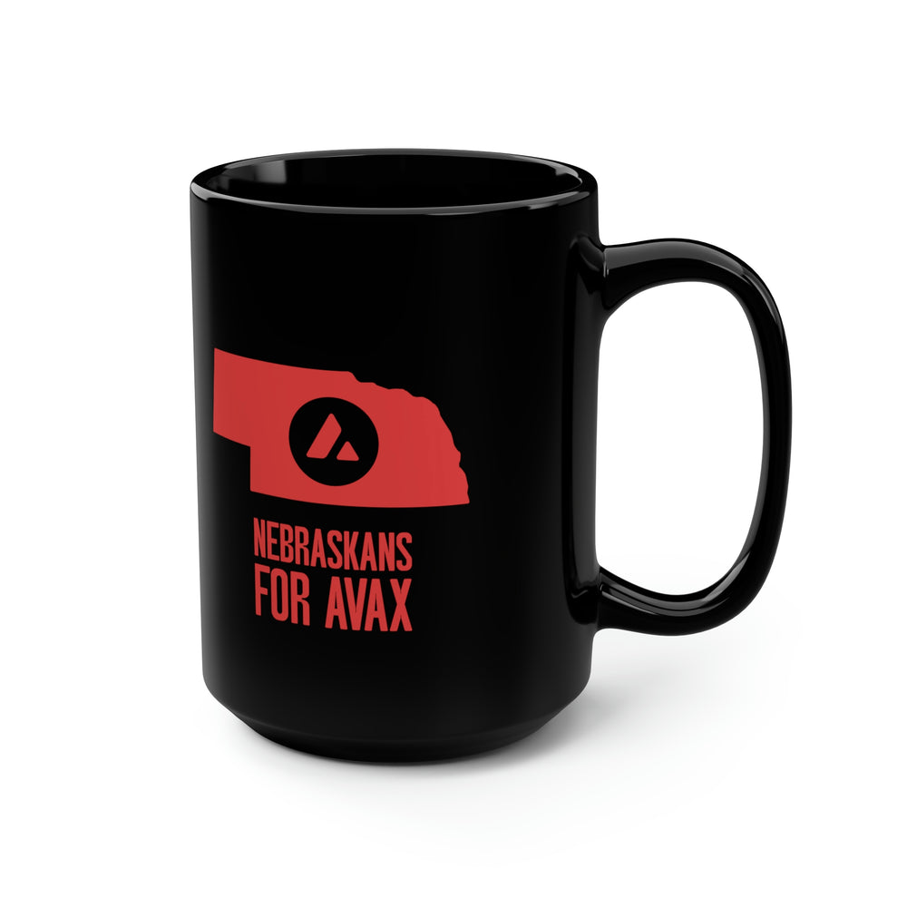 Nebraskans for Avax | Black Mug