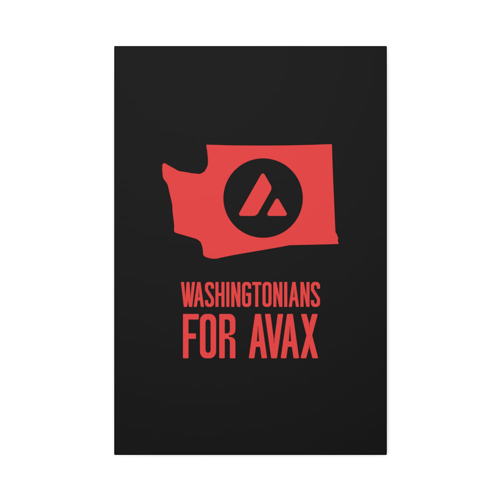 Washingtonians State for Avax | Wall Canvas