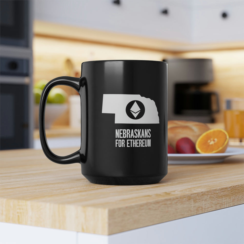 Nebraskans for Ethereum | Black Mug