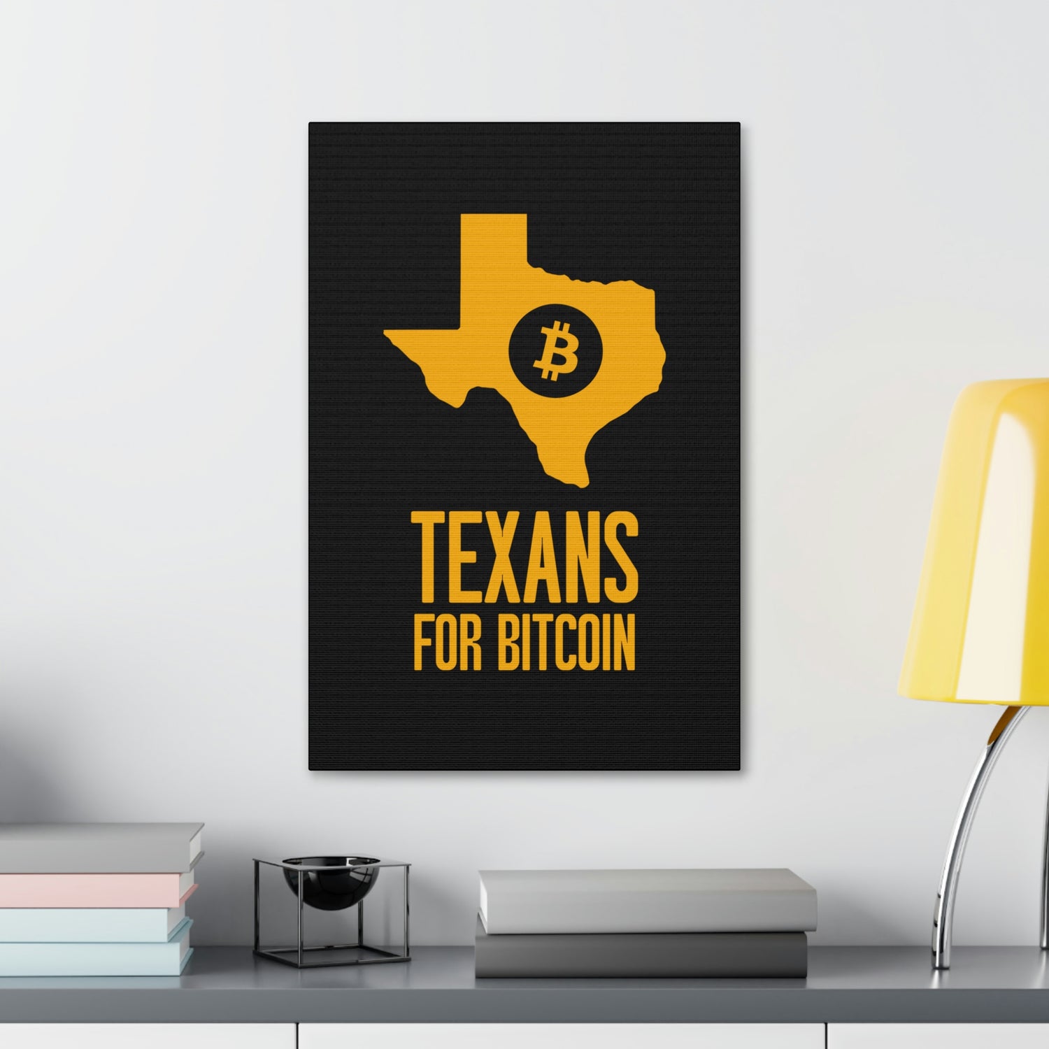 Texans for Bitcoin | Wall Canvas