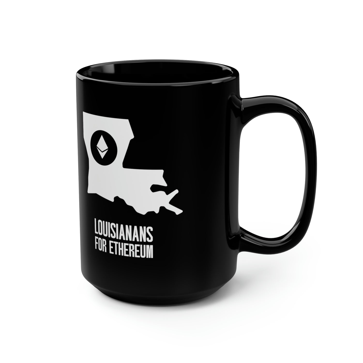 Louisianans for Ethereum | Black Mug