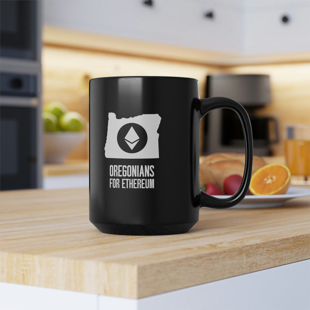 Oregonians for Ethereum | Black Mug