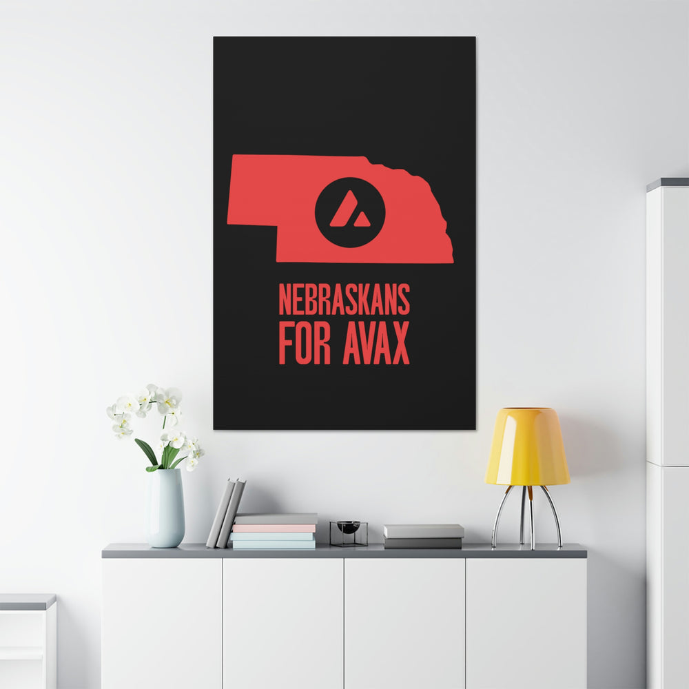 Nebraskans for Avax | Wall Canvas