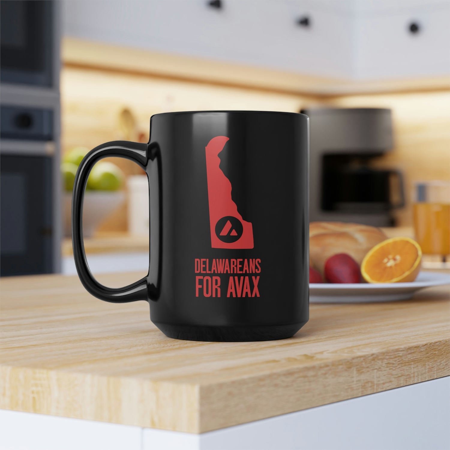 Delawareans for Avax | Black Mug