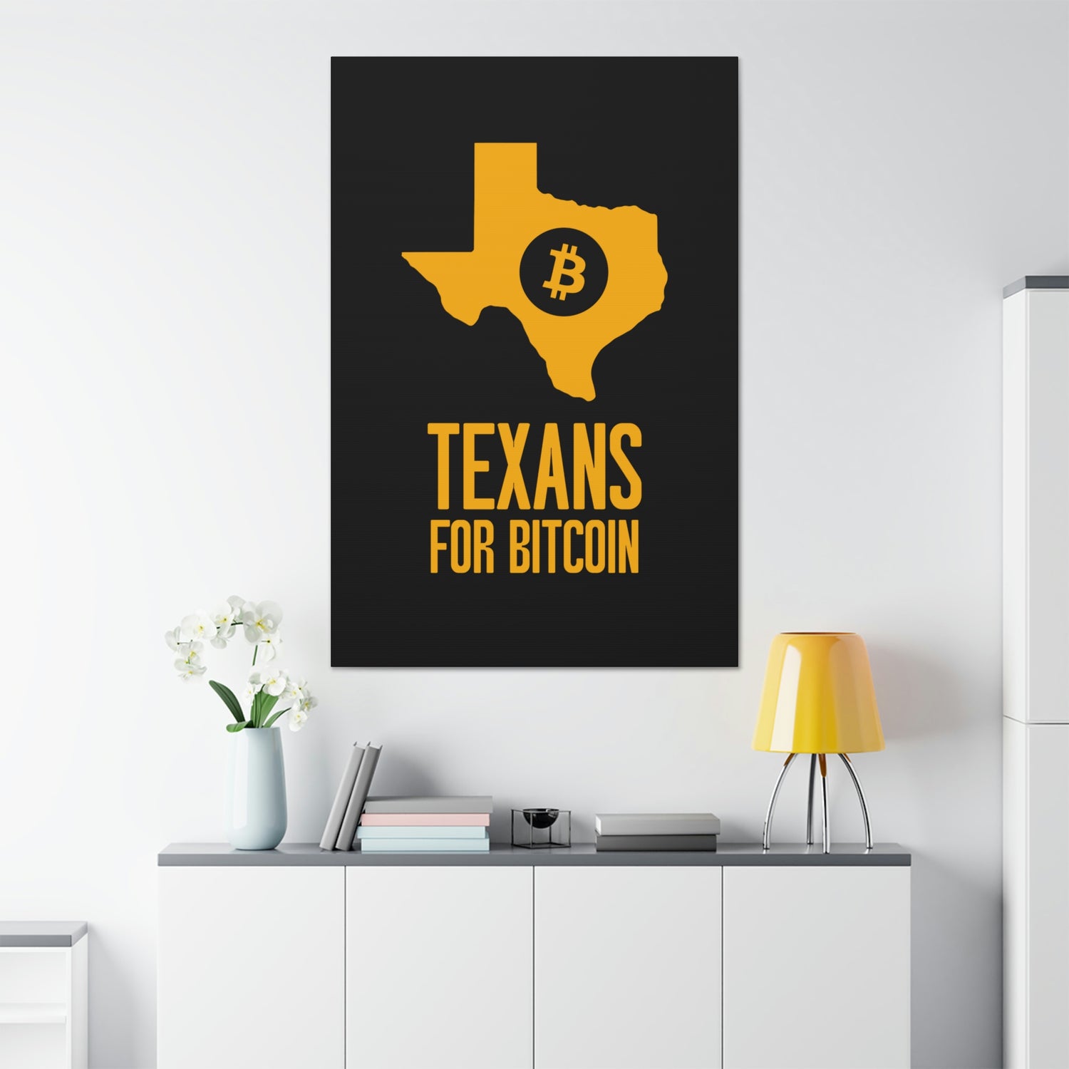 Texans for Bitcoin | Wall Canvas