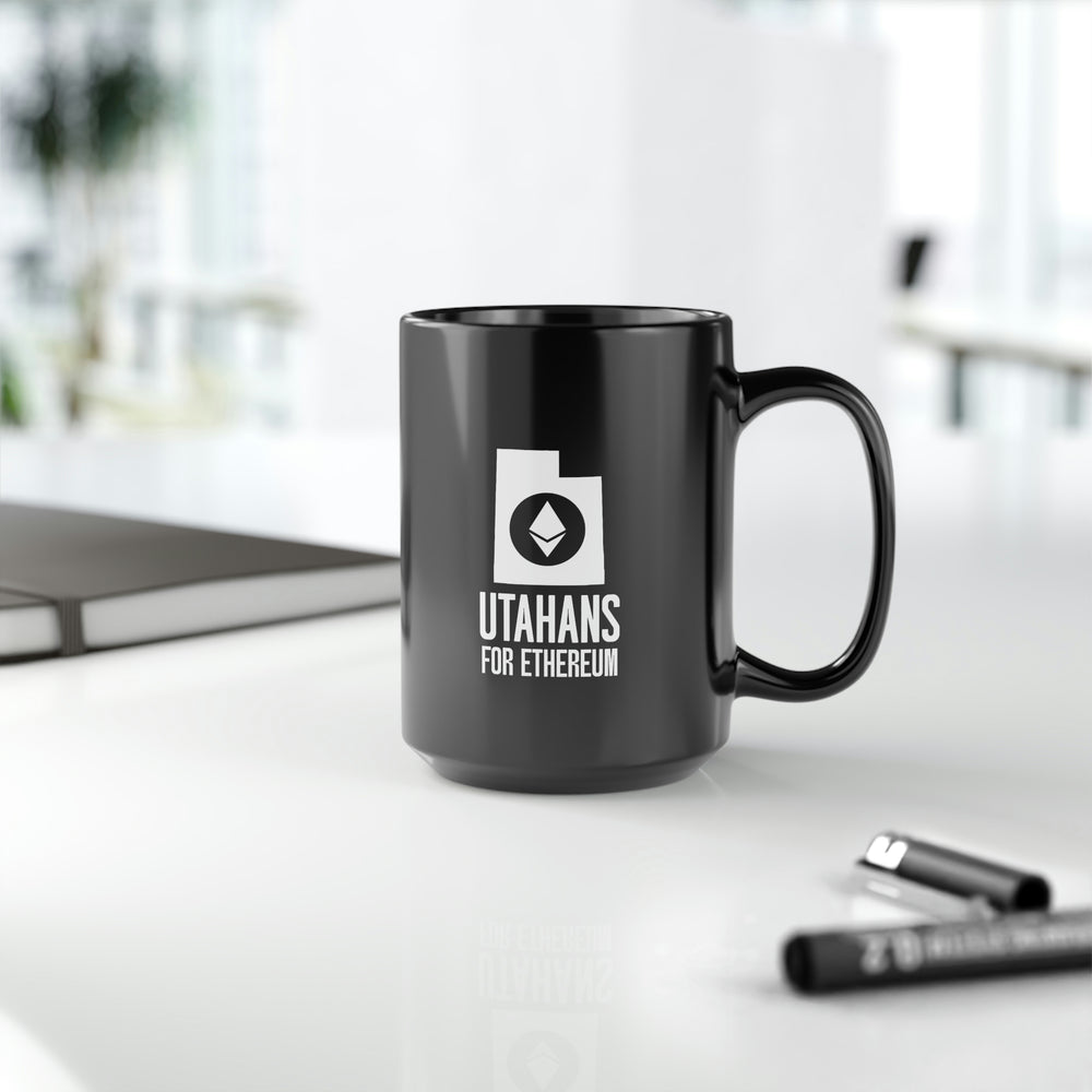 Utahans for Ethereum | Black Mug