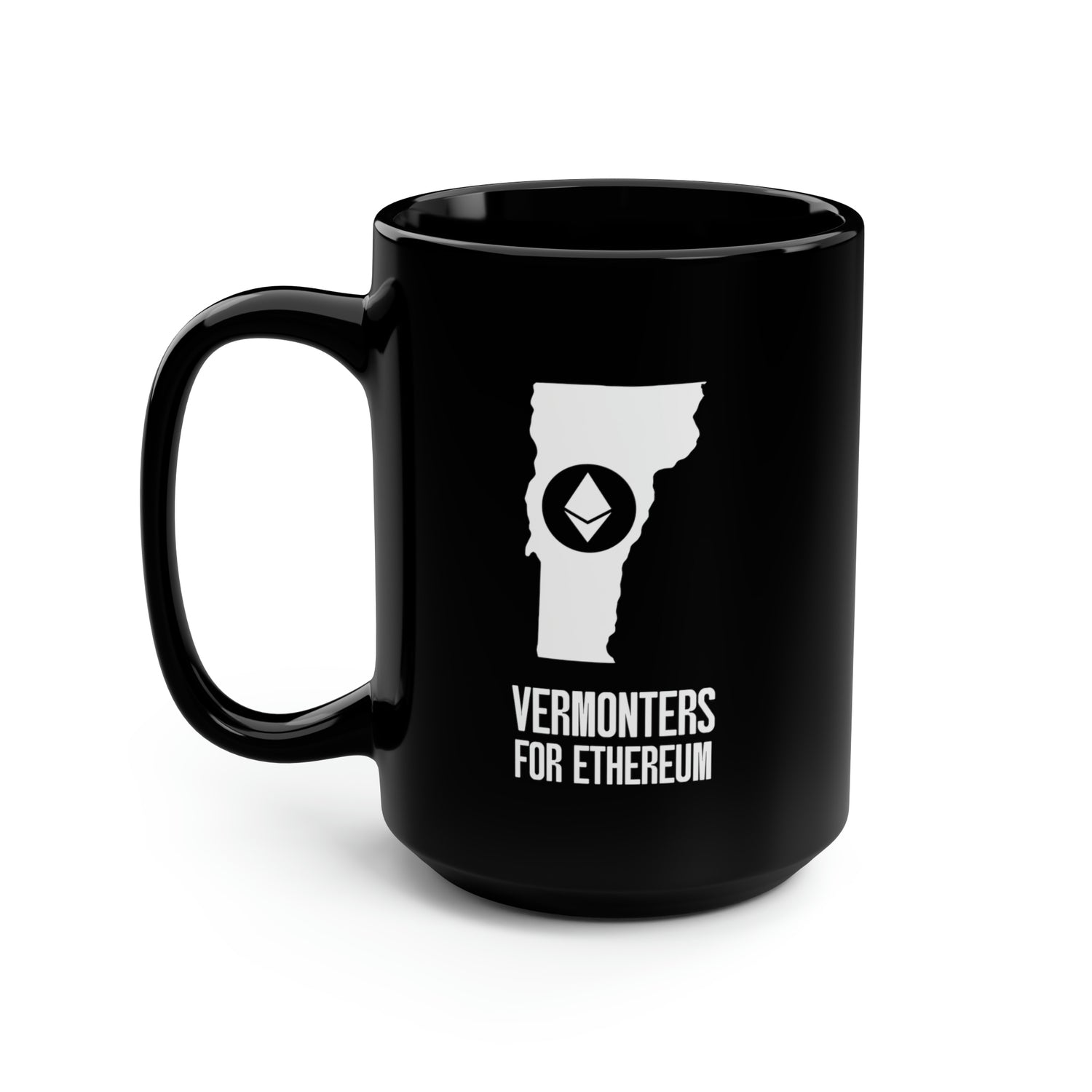 Vermonters for Ethereum | Black Mug