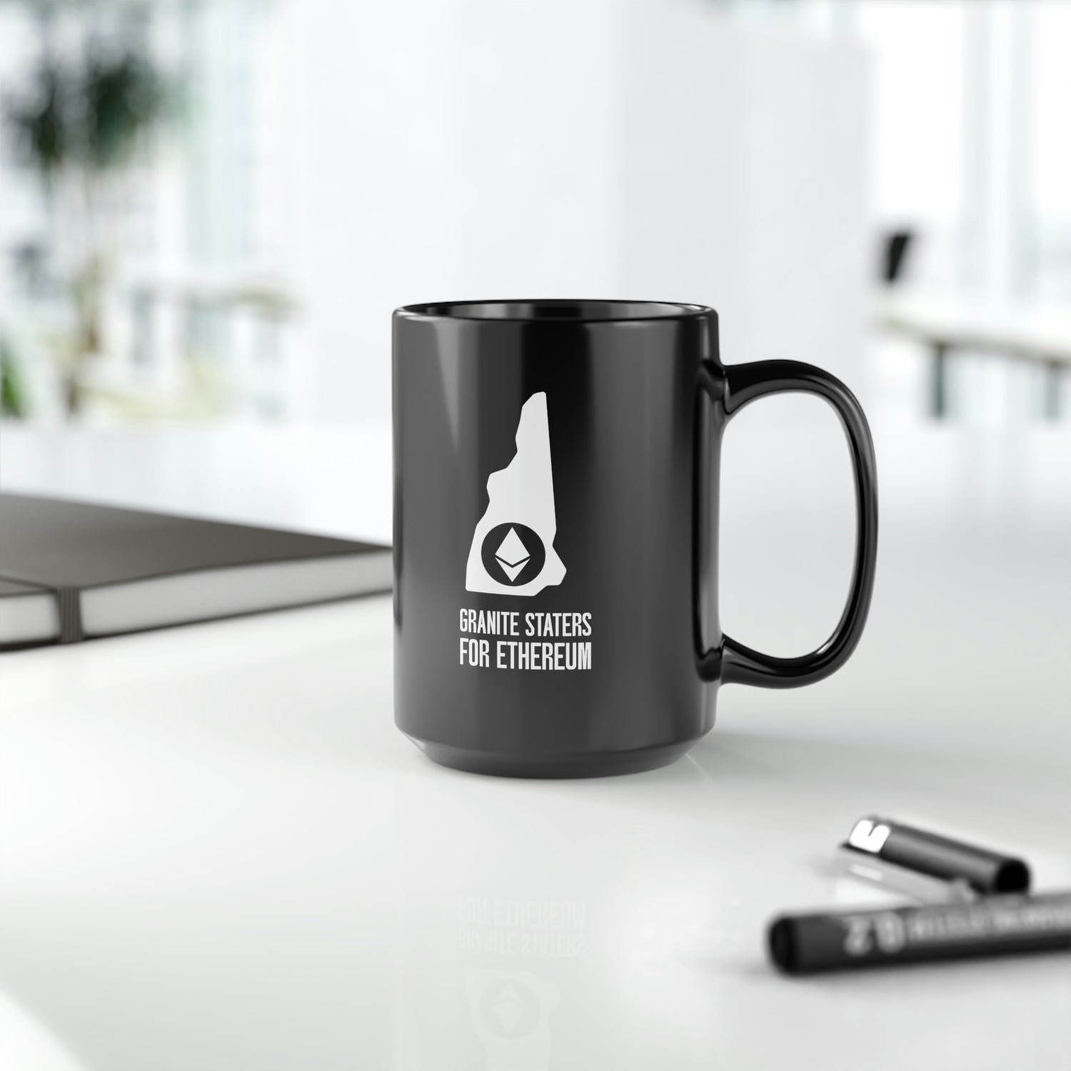 Granite Staters for Ethereum | Black Mug