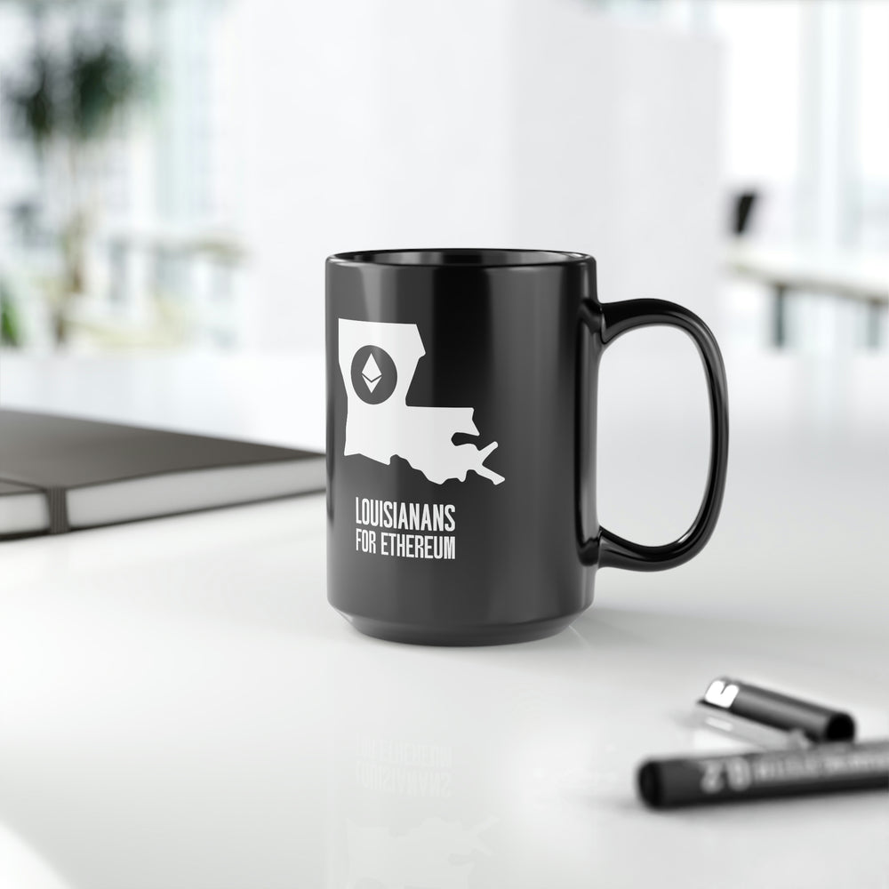 Louisianans for Ethereum | Black Mug