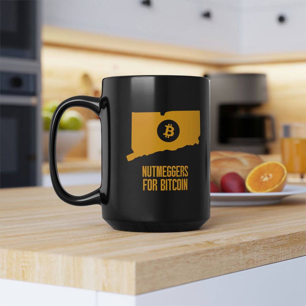 Nutmeggers for Bitcoin | Black Mug