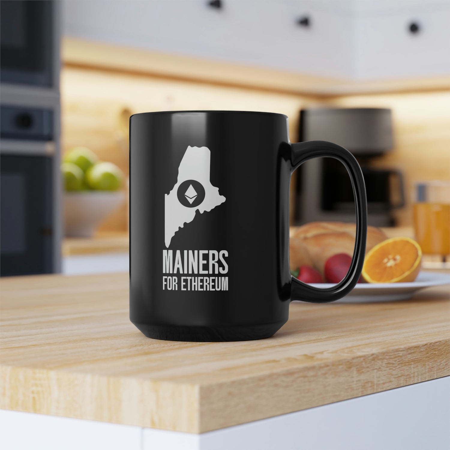 Mainers for Ethereum | Black Mug