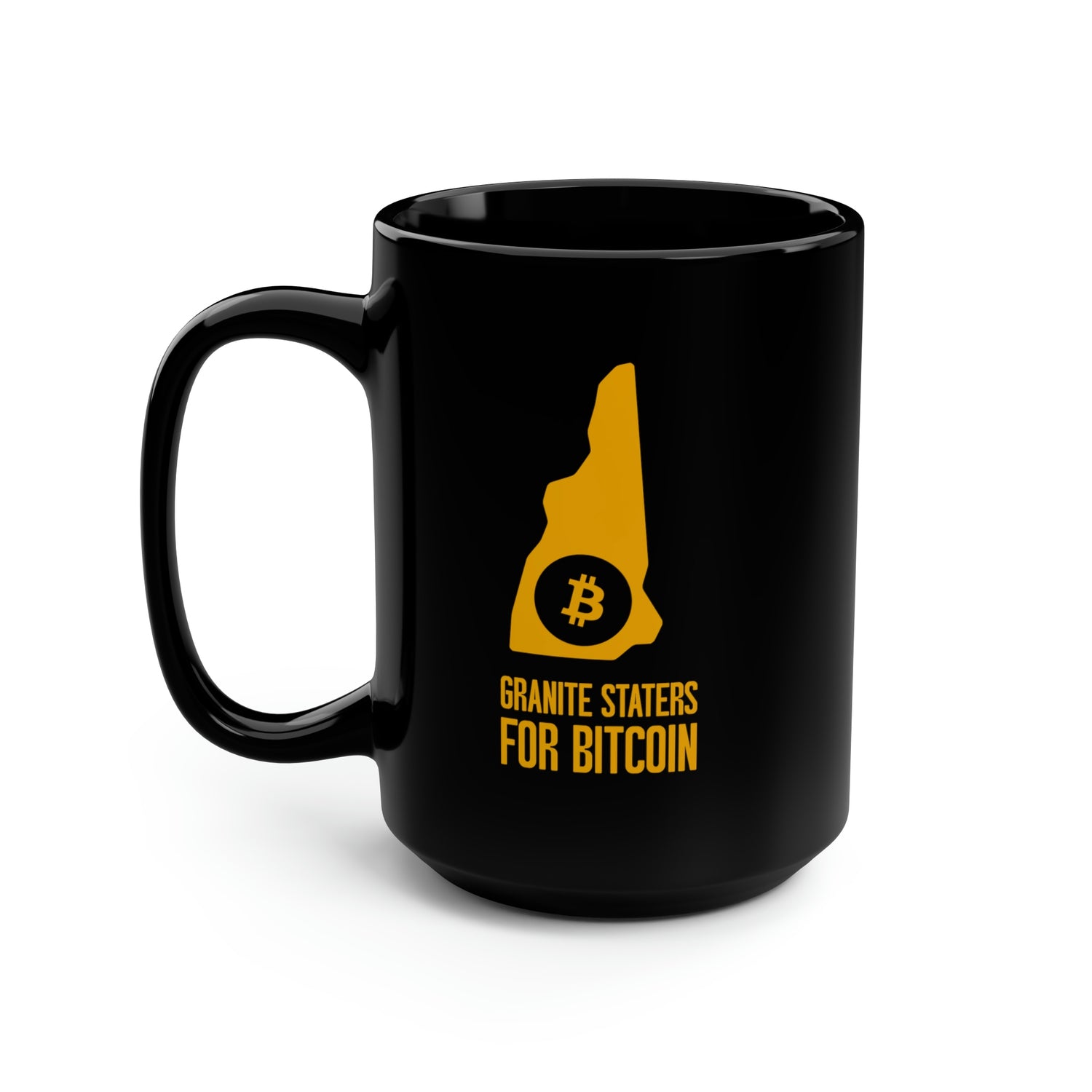 Granite Staters for Bitcoin | Black Mug