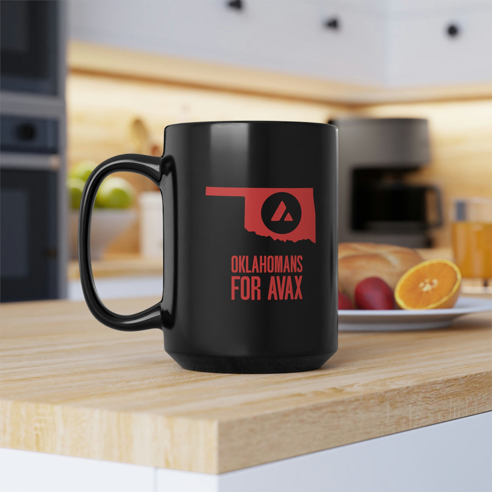 Oklahomans for Avax | Black Mug