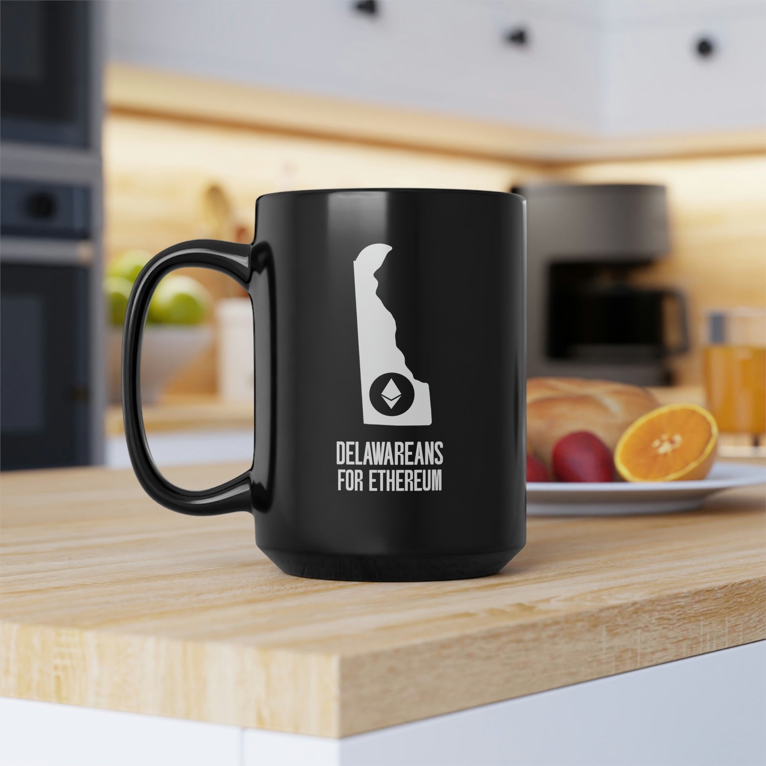 Delawareans for Ethereum | Black Mug