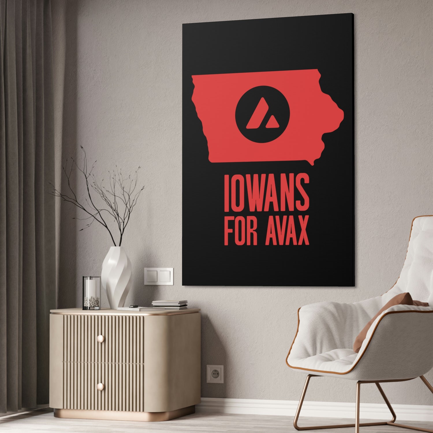 Iowans for Avax | Wall Canvas