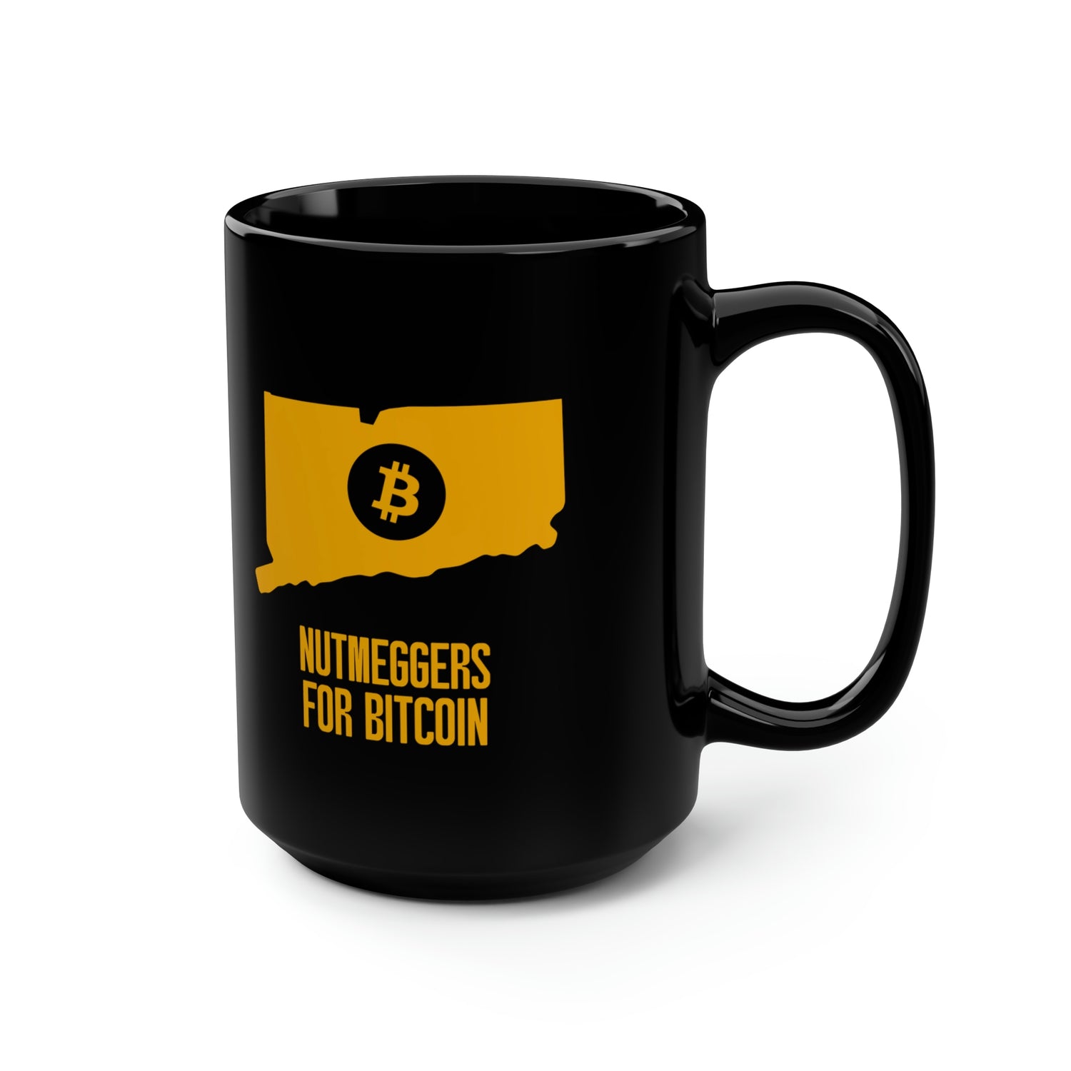 Nutmeggers for Bitcoin | Black Mug