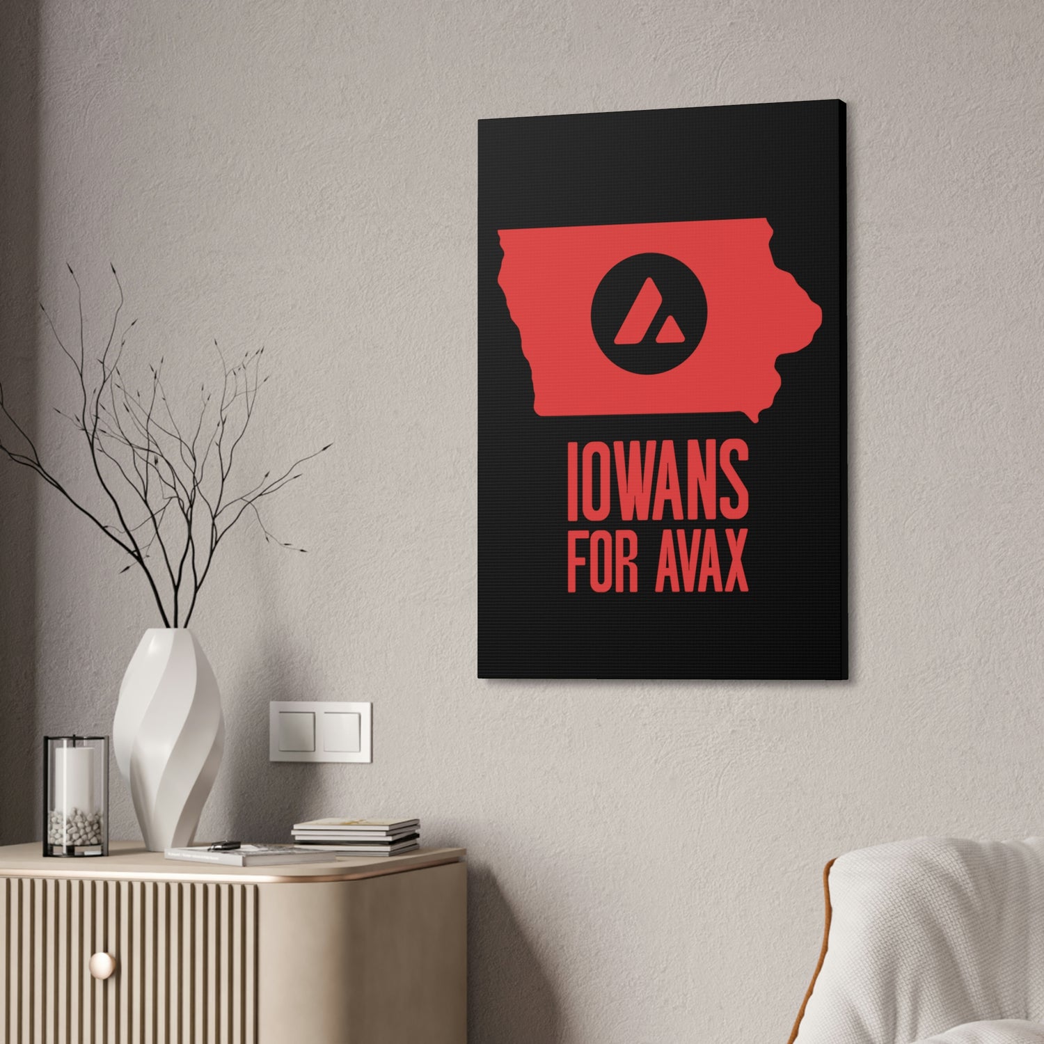 Iowans for Avax | Wall Canvas