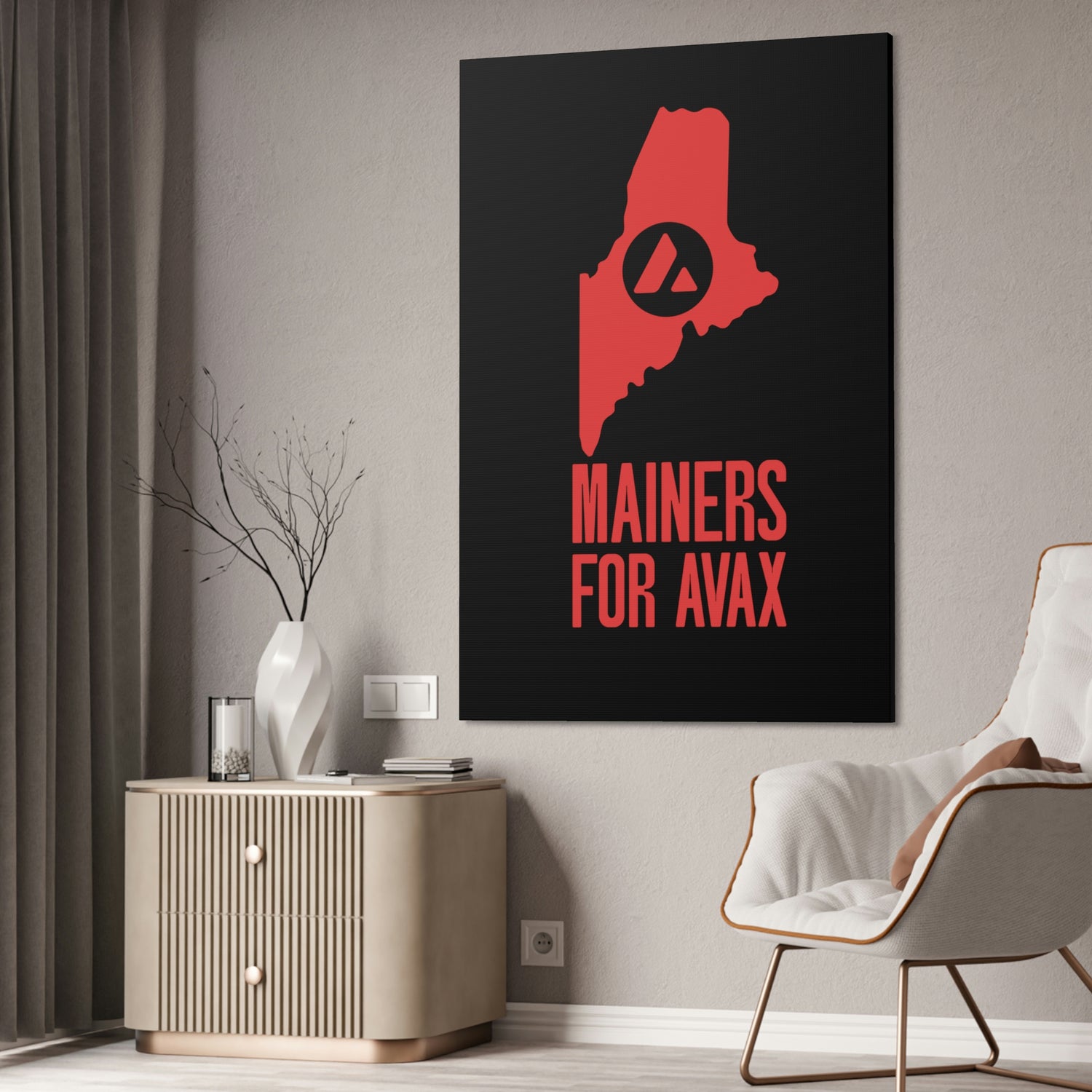 Mainers for Avax | Wall Canvas