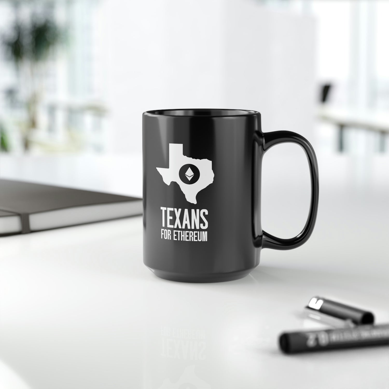 Texans for Ethereum | Black Mug