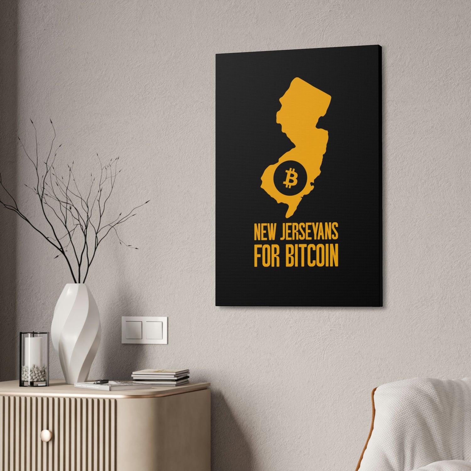 New Jerseyans for Bitcoin | Wall Canvas