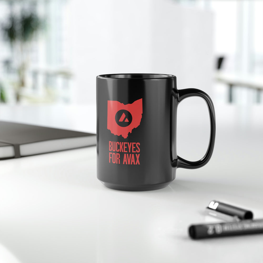 Buckeyes for Avax | Black Mug