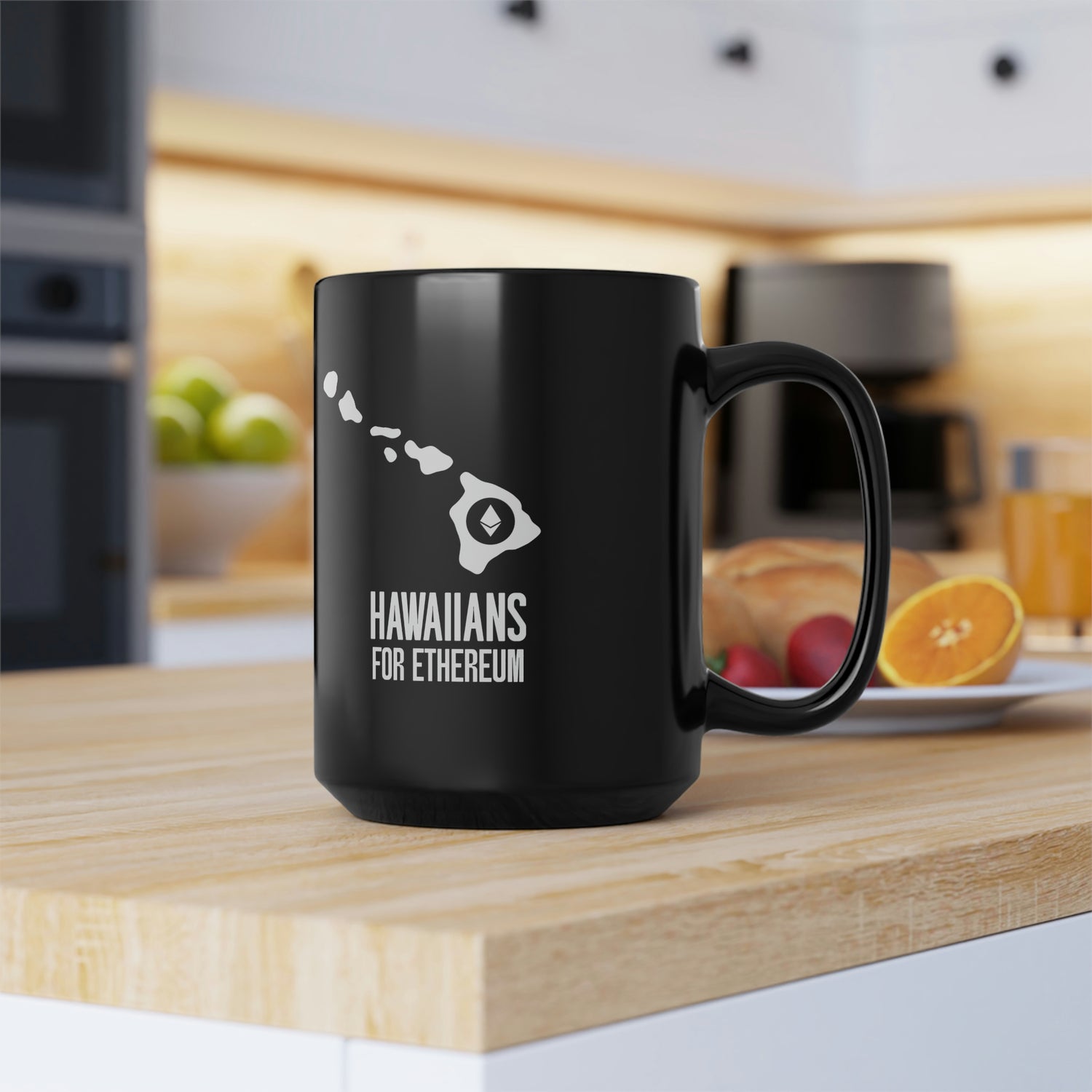 Hawaiians for Ethereum | Black Mug