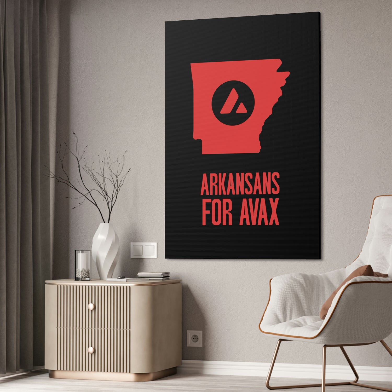 Arkansans for Avax | Wall Canvas