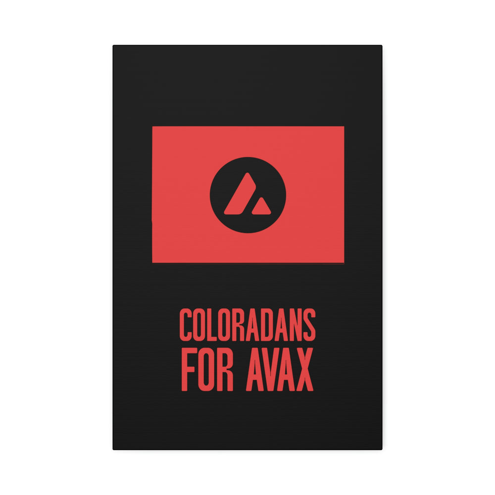 Coloradans for Avax | Wall Canvas