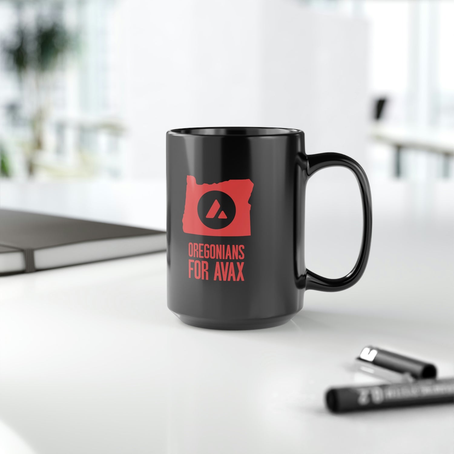 Oregonians for Avax | Black Mug