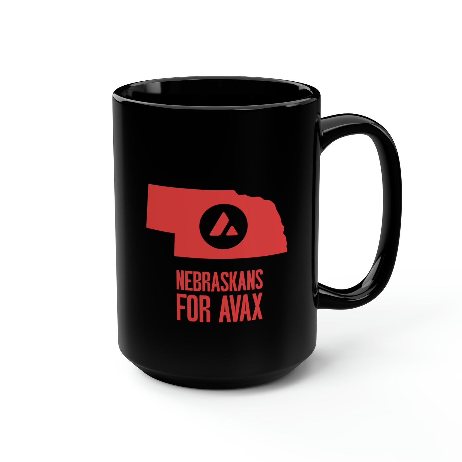 Nebraskans for Avax | Black Mug