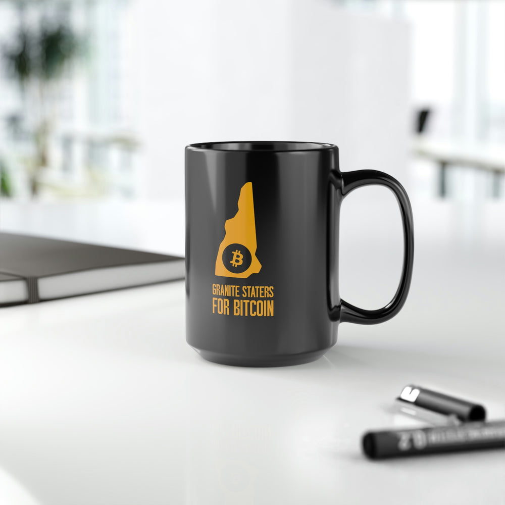 Granite Staters for Bitcoin | Black Mug