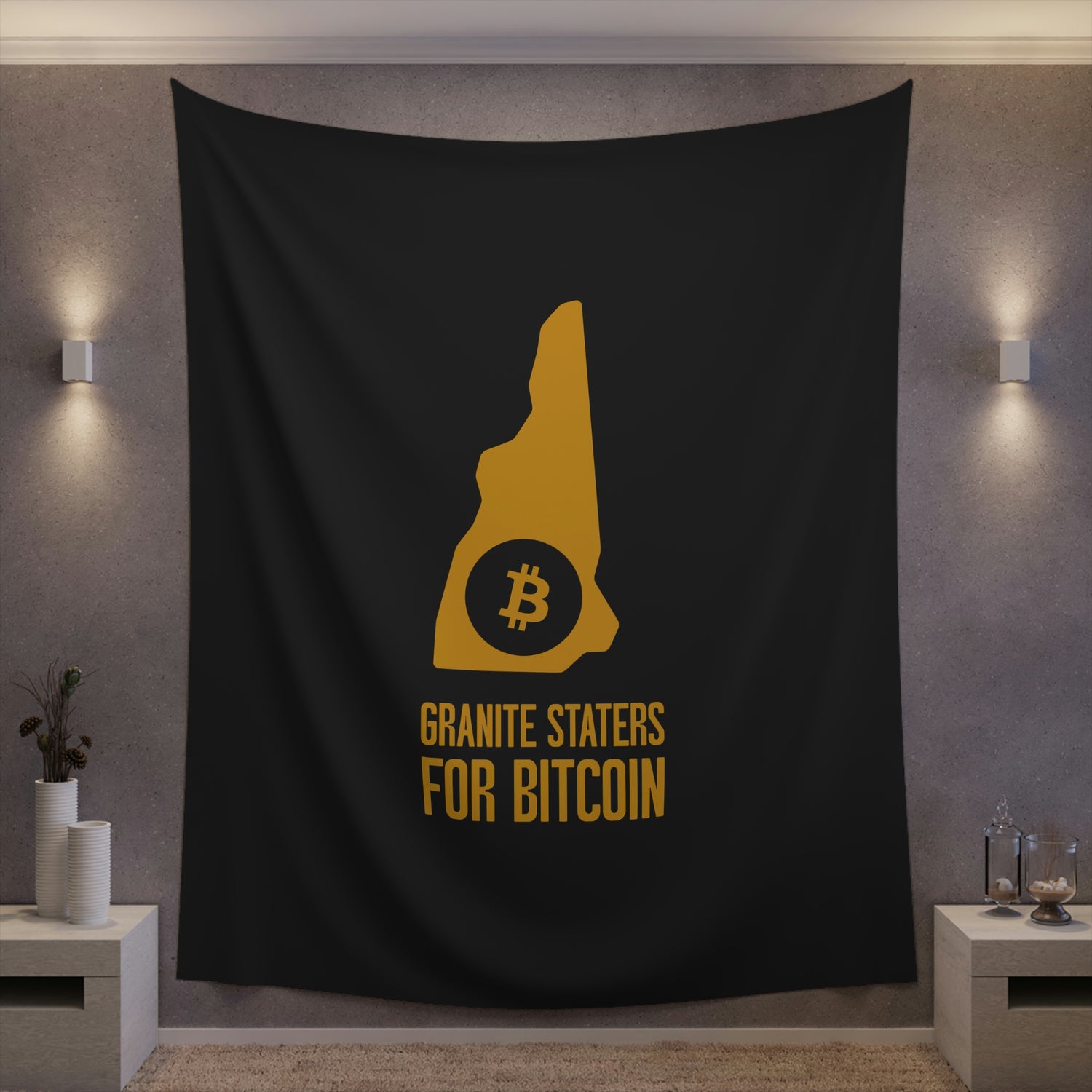 Granite Staters for Bitcoin | Wall Tapestry