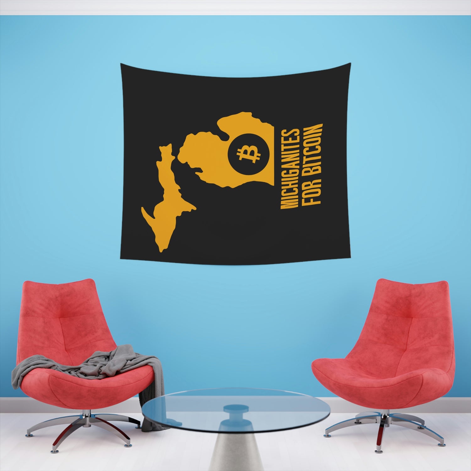 Michiganites for Bitcoin | Wall Tapestry