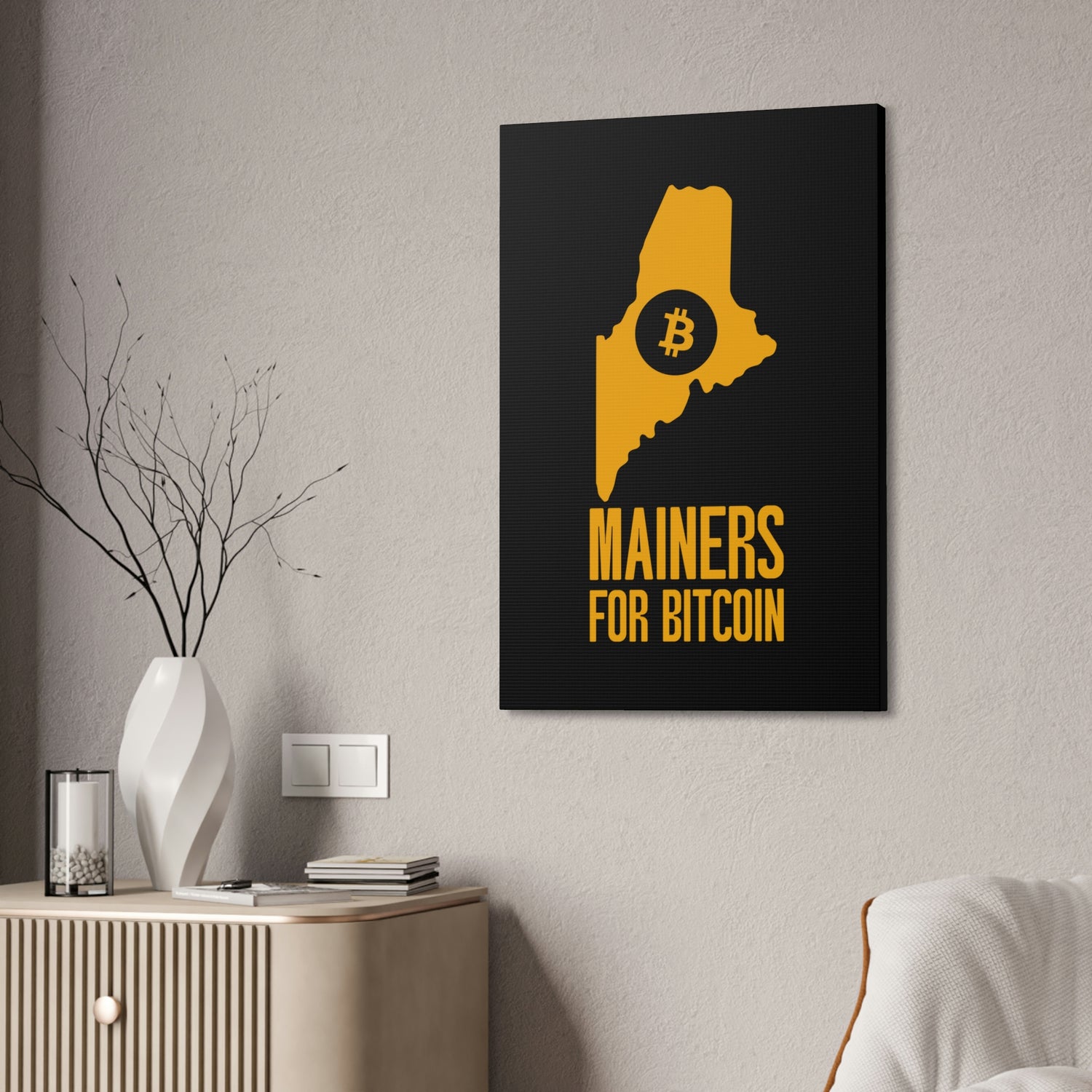 Mainers for Bitcoin | Wall Canvas