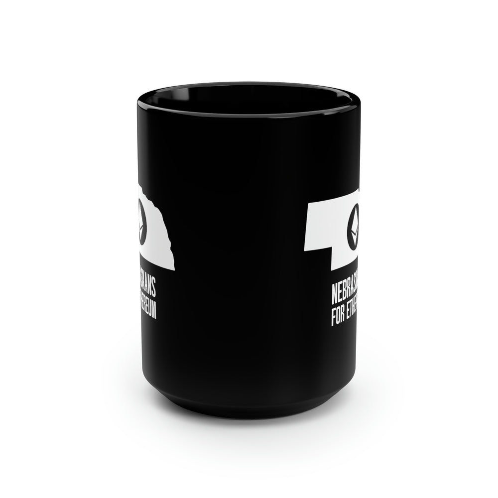 Nebraskans for Ethereum | Black Mug