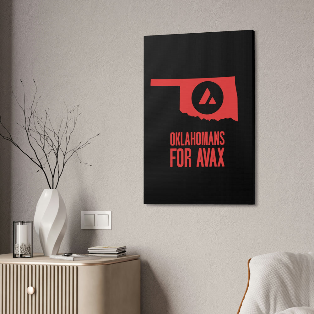 Oklahomans for Avax | Wall Canvas