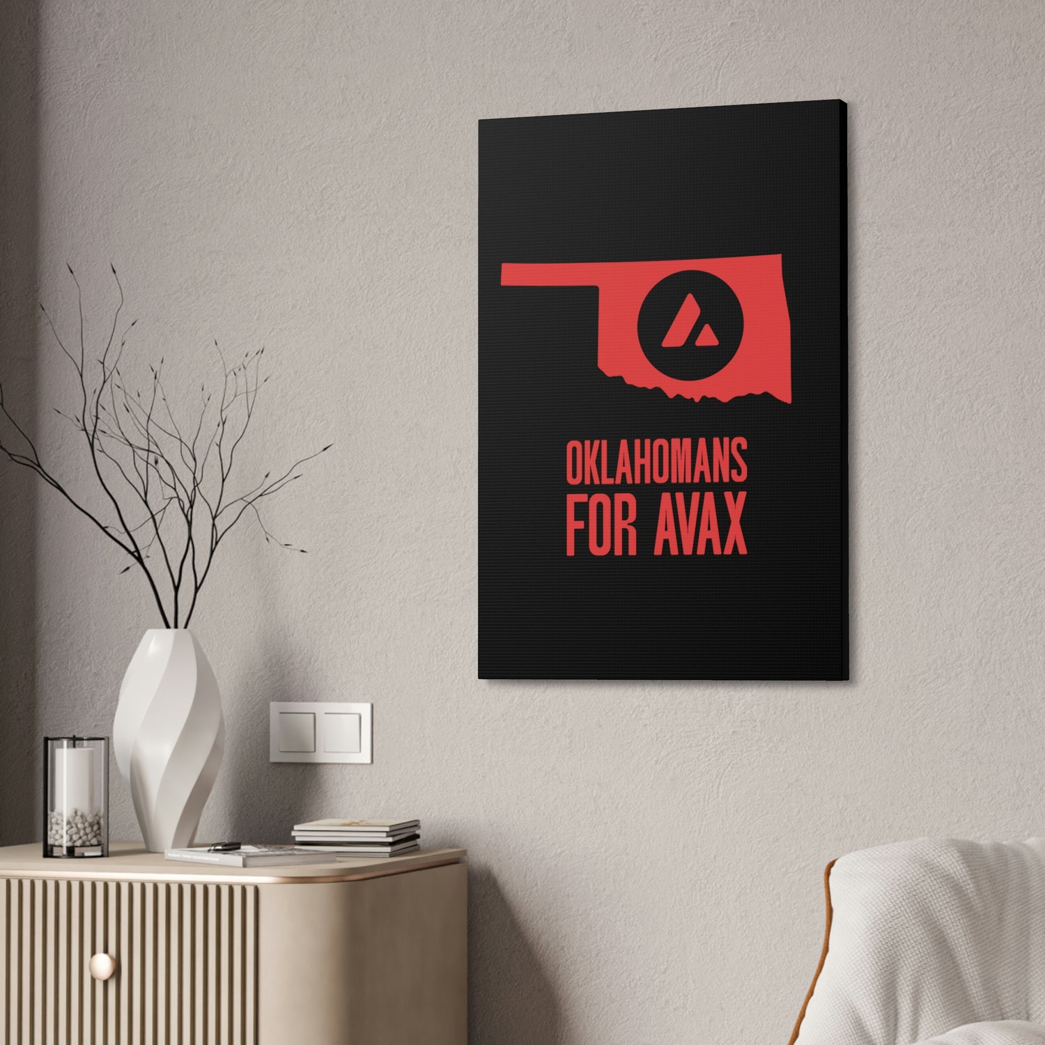 Oklahomans for Avax | Wall Canvas