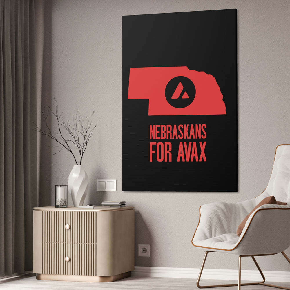 Nebraskans for Avax | Wall Canvas