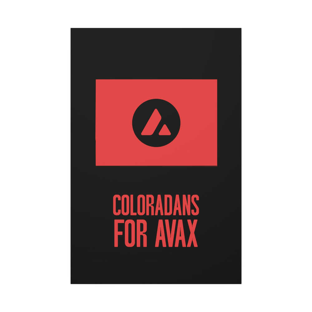 Coloradans for Avax | Wall Canvas