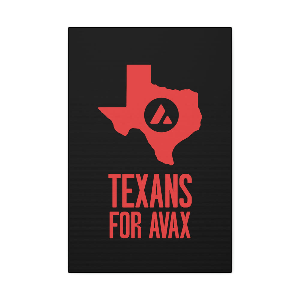 Texans for Avax | Wall Canvas